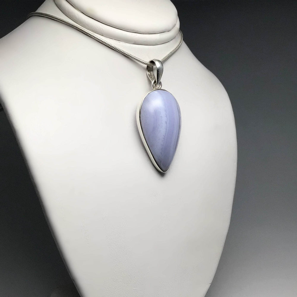 Blue Lace Agate Pendant - Rocks and Gems Canada
