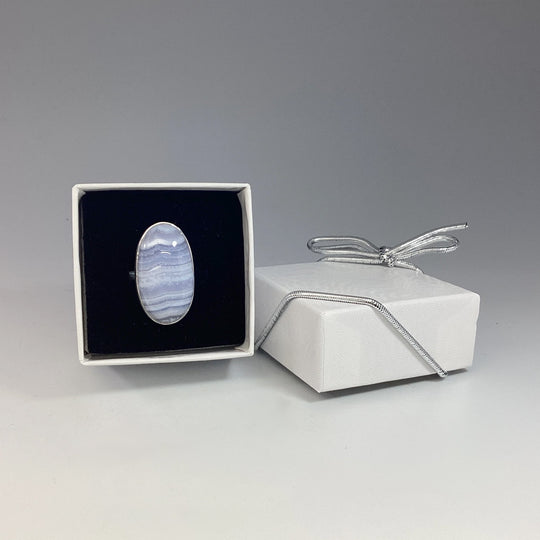 Blue Lace Agate Ring - Rocks and Gems Canada