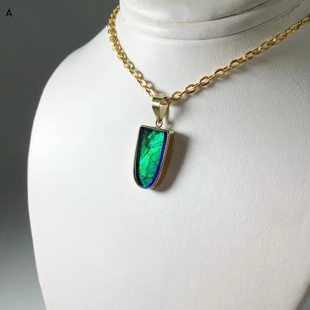 Alberta Ammolite 14K Gold Pendant - Rocks and Gems Canada