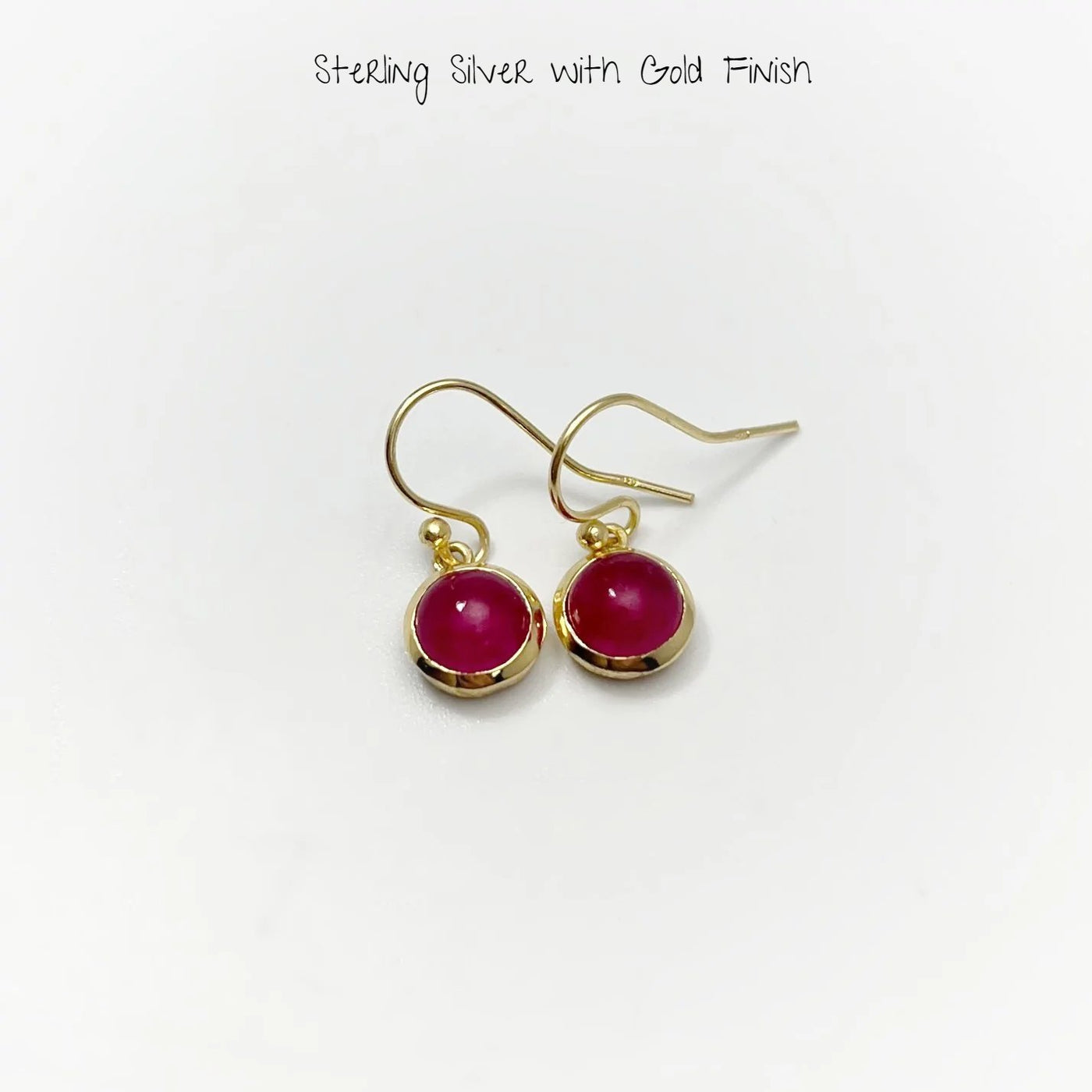 Pink Jade Dangle Earrings