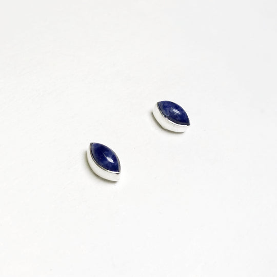 Sodalite Stud Earrings - Rocks and Gems Canada