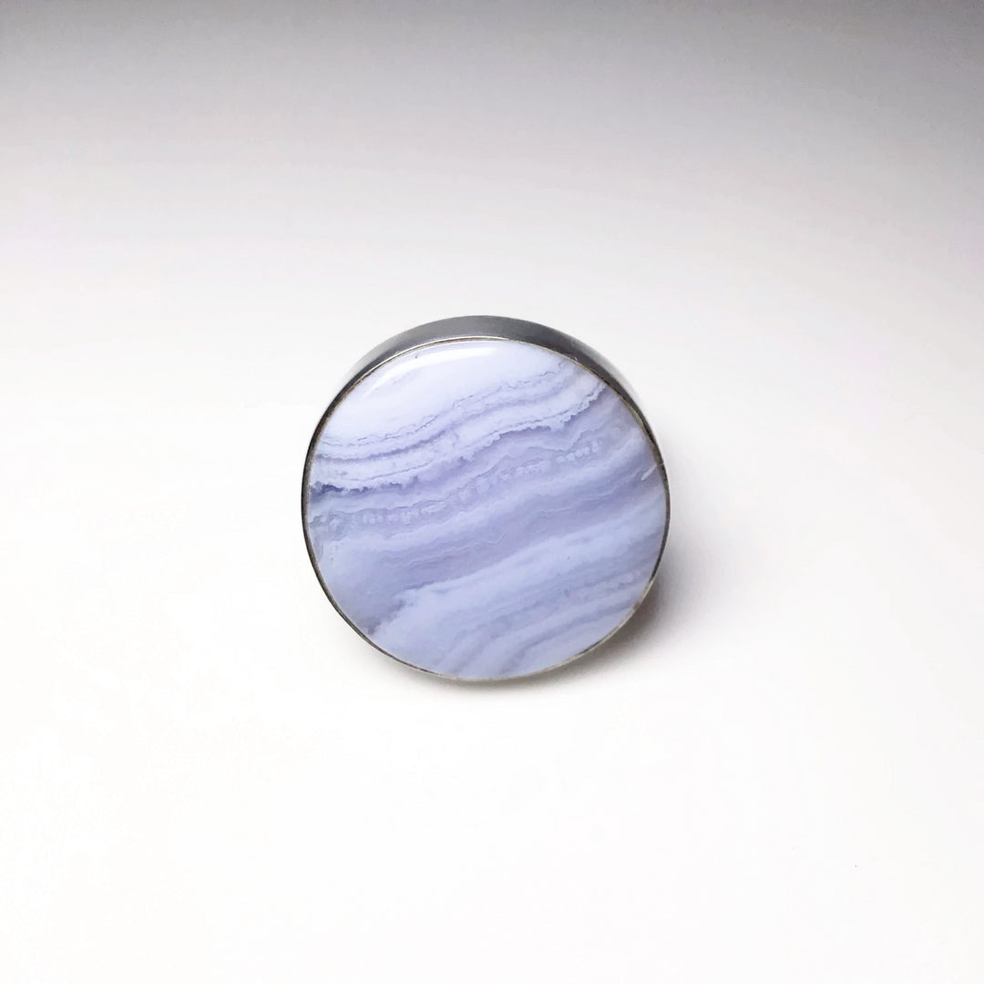 Blue Lace Agate Ring - Rocks and Gems Canada