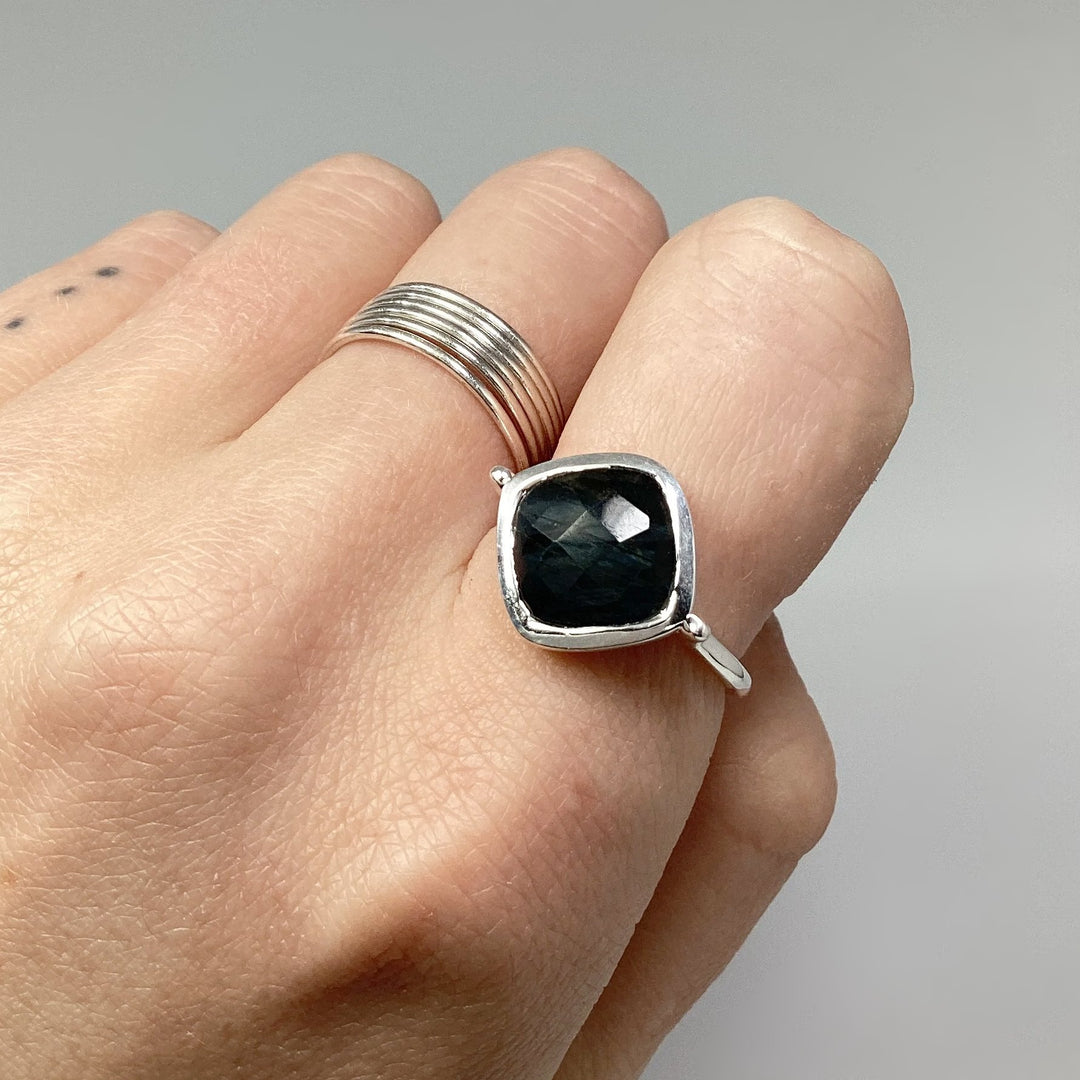 Blue Tiger Eye Ring - Rocks and Gems Canada