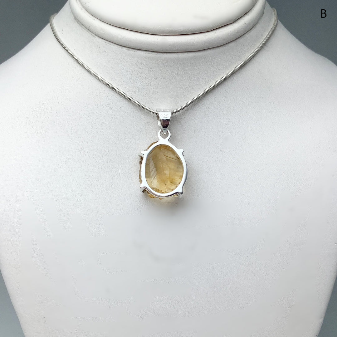 Raw Citrine Pendant - Rocks and Gems Canada