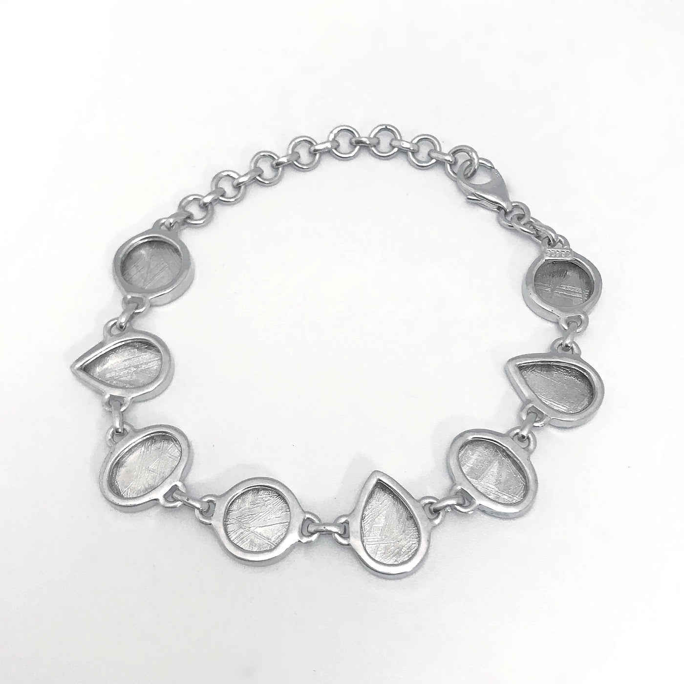 Muonionalusta Meteorite Sterling Silver Bracelet