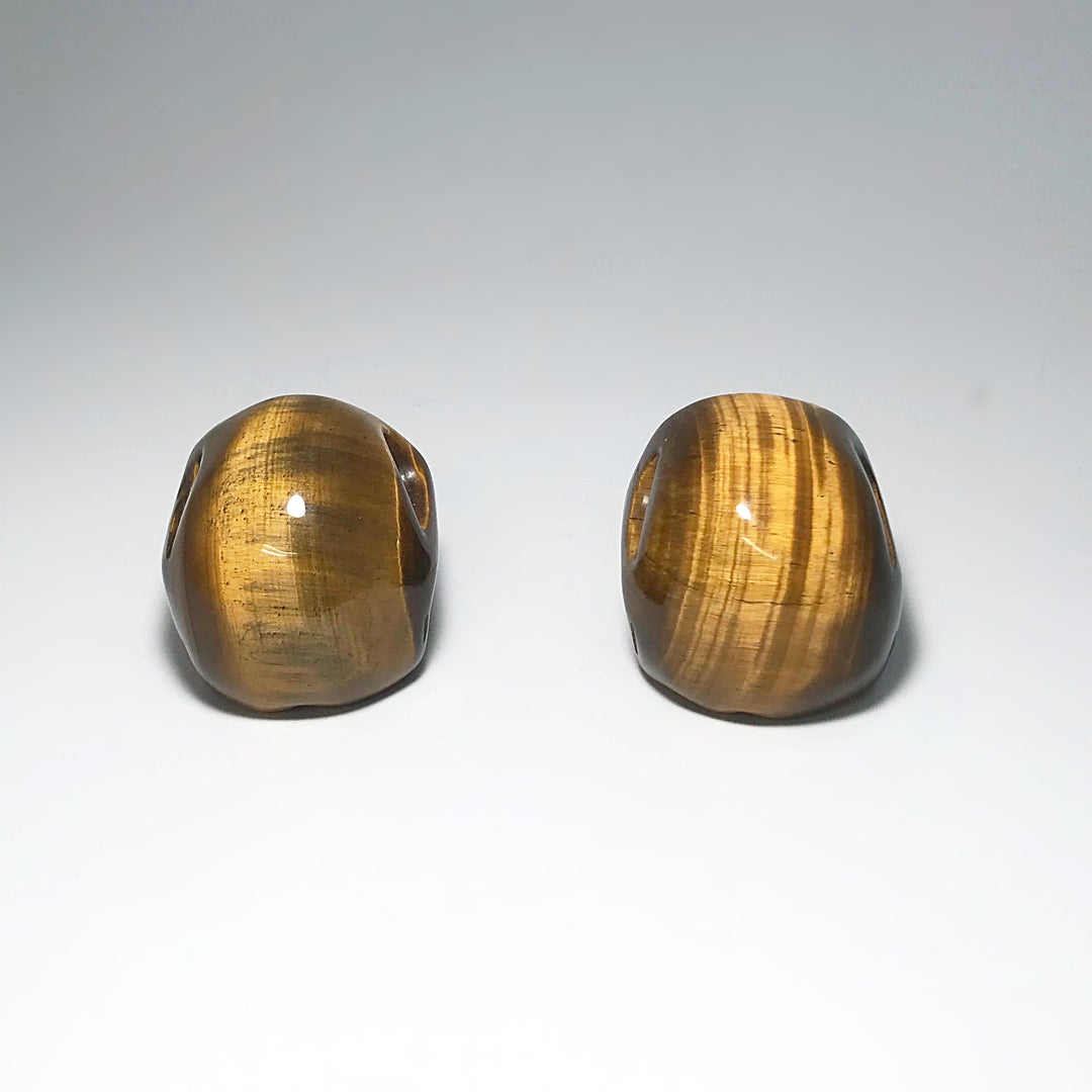 Carved Tiger Eye Skull - Rocks and Gems Canada