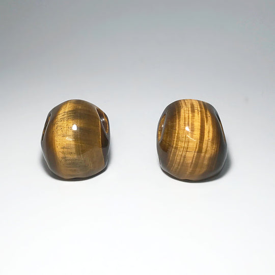 Carved Tiger Eye Skull - Rocks and Gems Canada