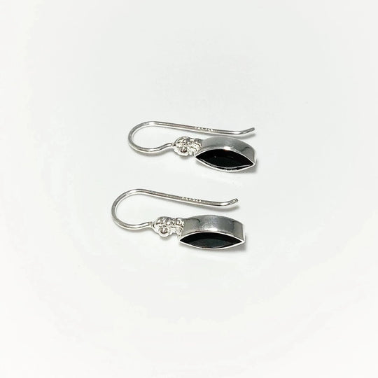 Faceted Black Onyx Dangle Earrings - Rocks and Gems Canada