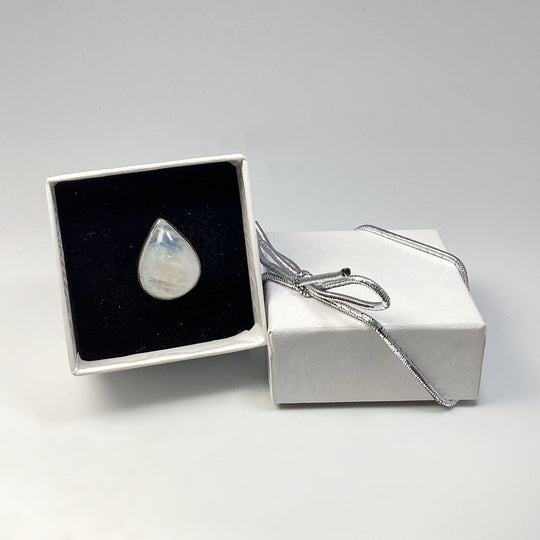 Rainbow Moonstone Ring - Rocks and Gems Canada