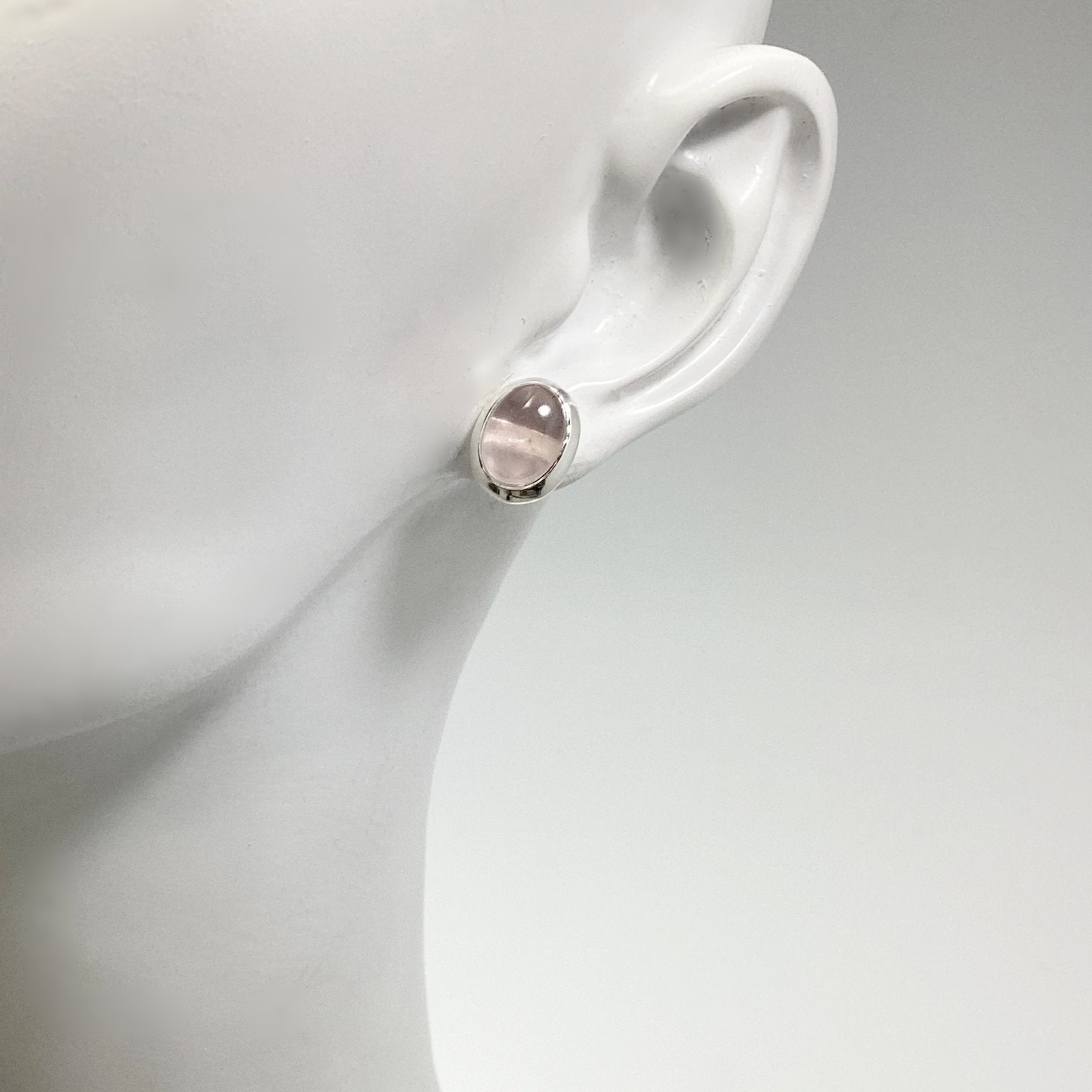 Rose Quartz Stud Earrings - Rocks and Gems Canada