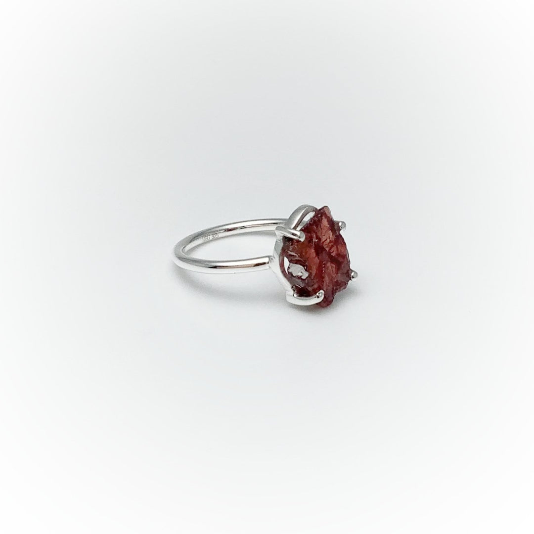 Raw Garnet Ring - Rocks and Gems Canada