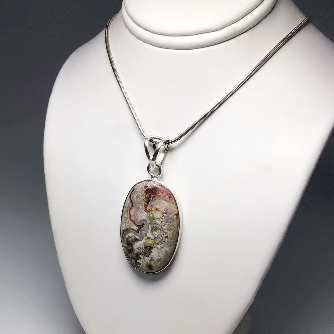 Crazy Lace Agate Pendant