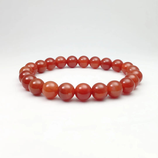 Carnelian Agate Beaded Bracelet - Rocks and Gems Canada