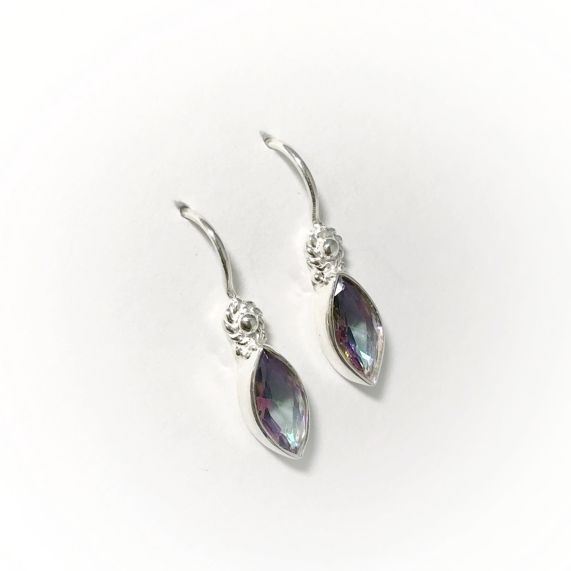 Mystic Topaz Dangle Earrings - Rocks and Gems Canada