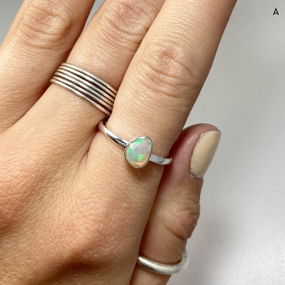 Faceted Ethiopian Fire Opal Ring - Rocks and Gems Canada