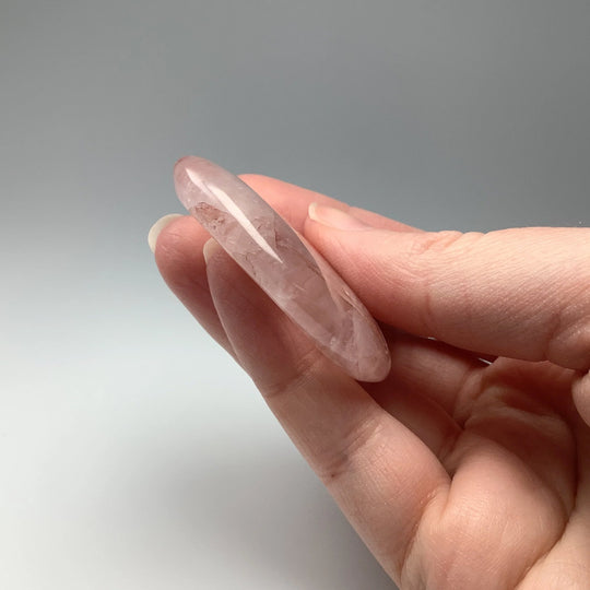 Worry Stone - Pale Hematoid Quartz - Rocks and Gems Canada
