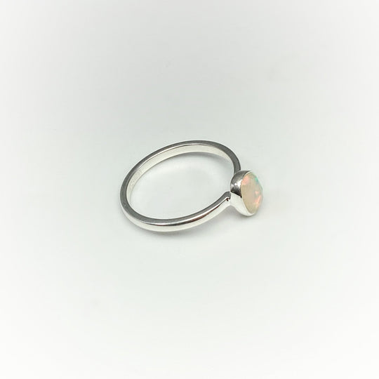 Faceted Ethiopian Fire Opal Ring - Rocks and Gems Canada