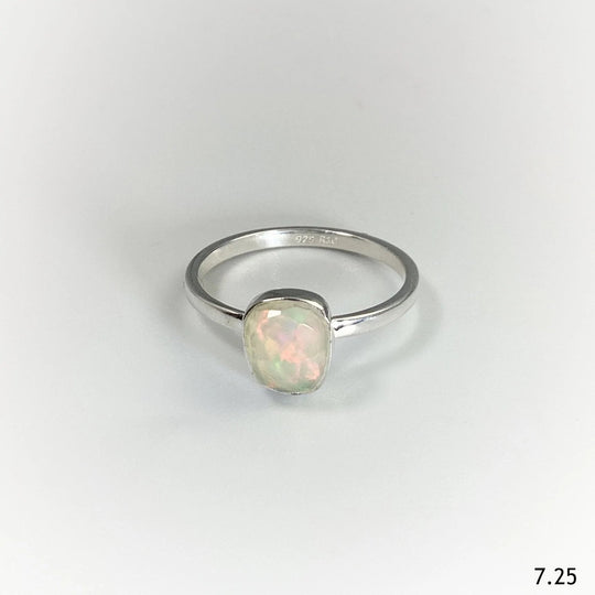 Faceted Ethiopian Fire Opal Ring - Rocks and Gems Canada