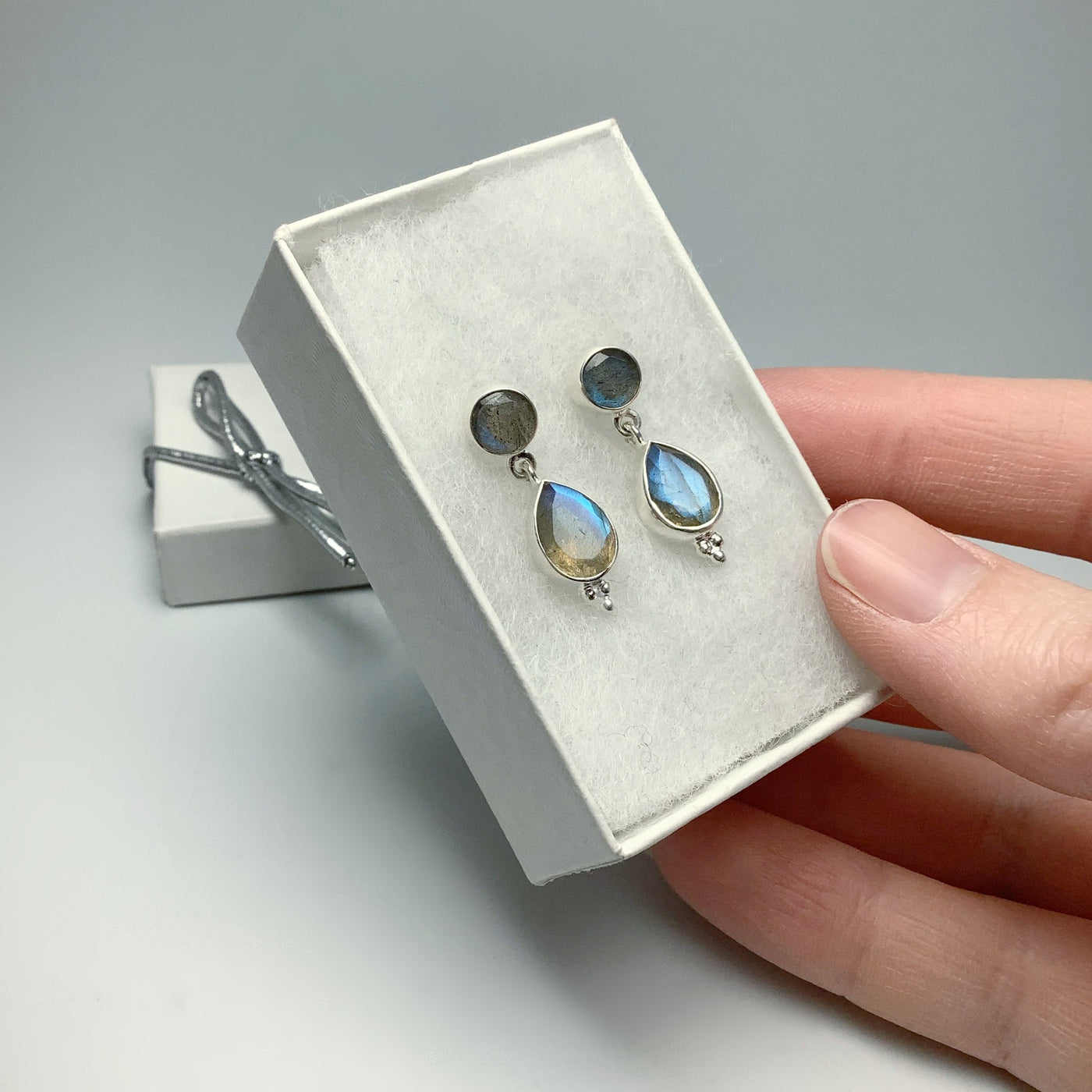 Labradorite Stud Earrings