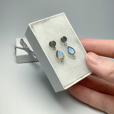 Labradorite Stud Earrings
