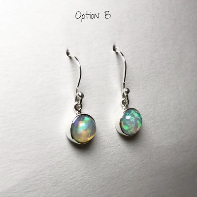 Ethiopian Fire Opal Dangle Earrings