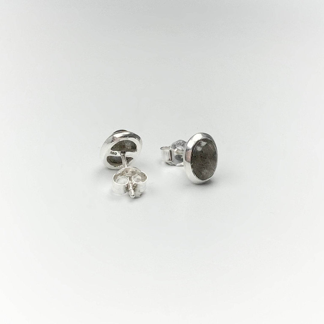 Labradorite Stud Earrings - Rocks and Gems Canada
