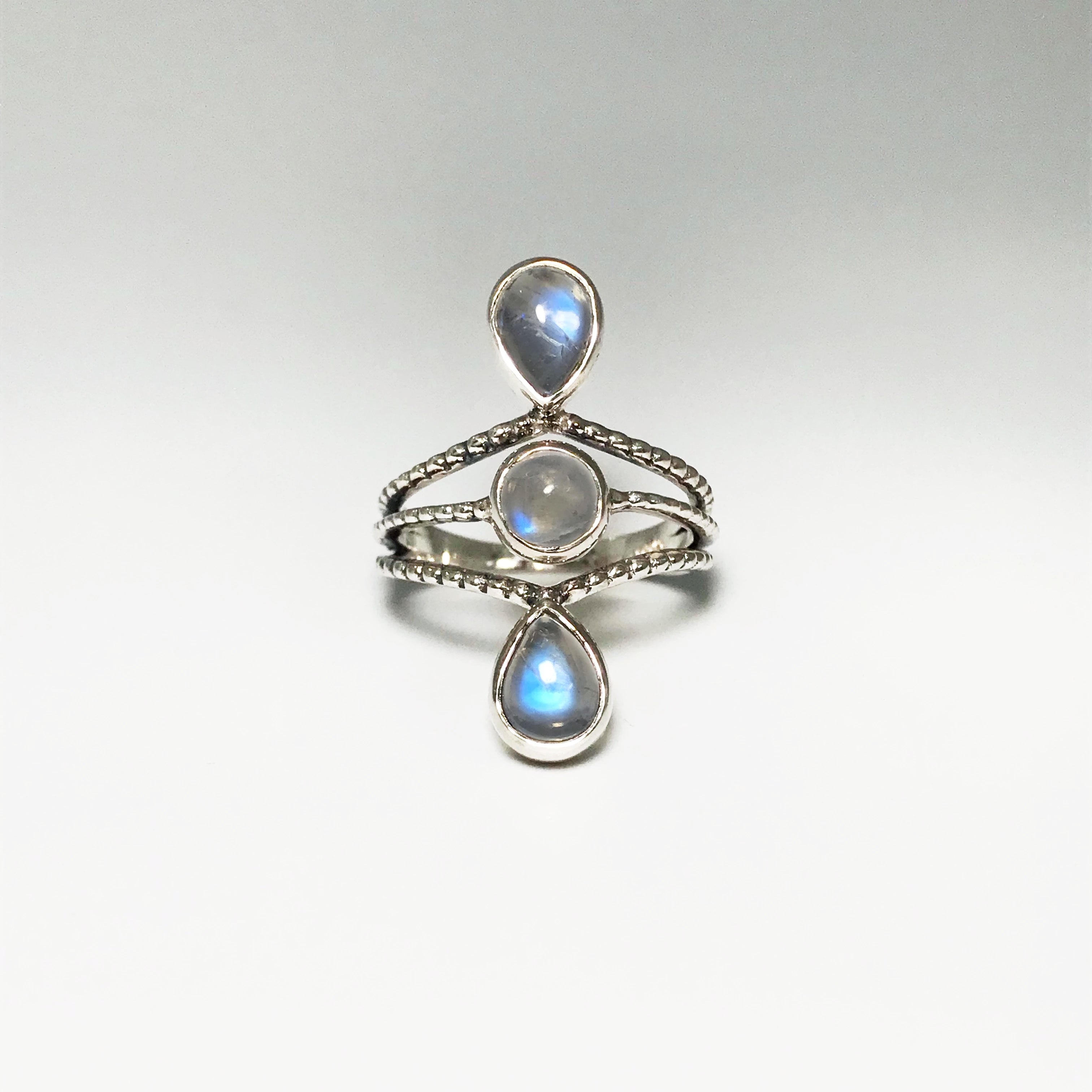 Rainbow Moonstone Ring - Size 9 - Rocks and Gems Canada