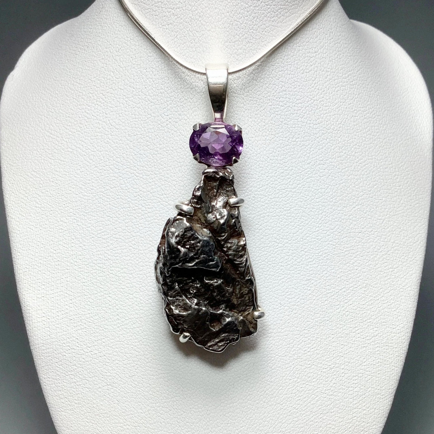 Campo Del Cielo Meteorite and Amethyst Pendant