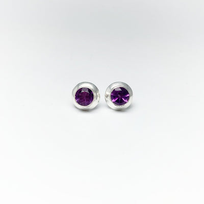 Amethyst Stud Earrings