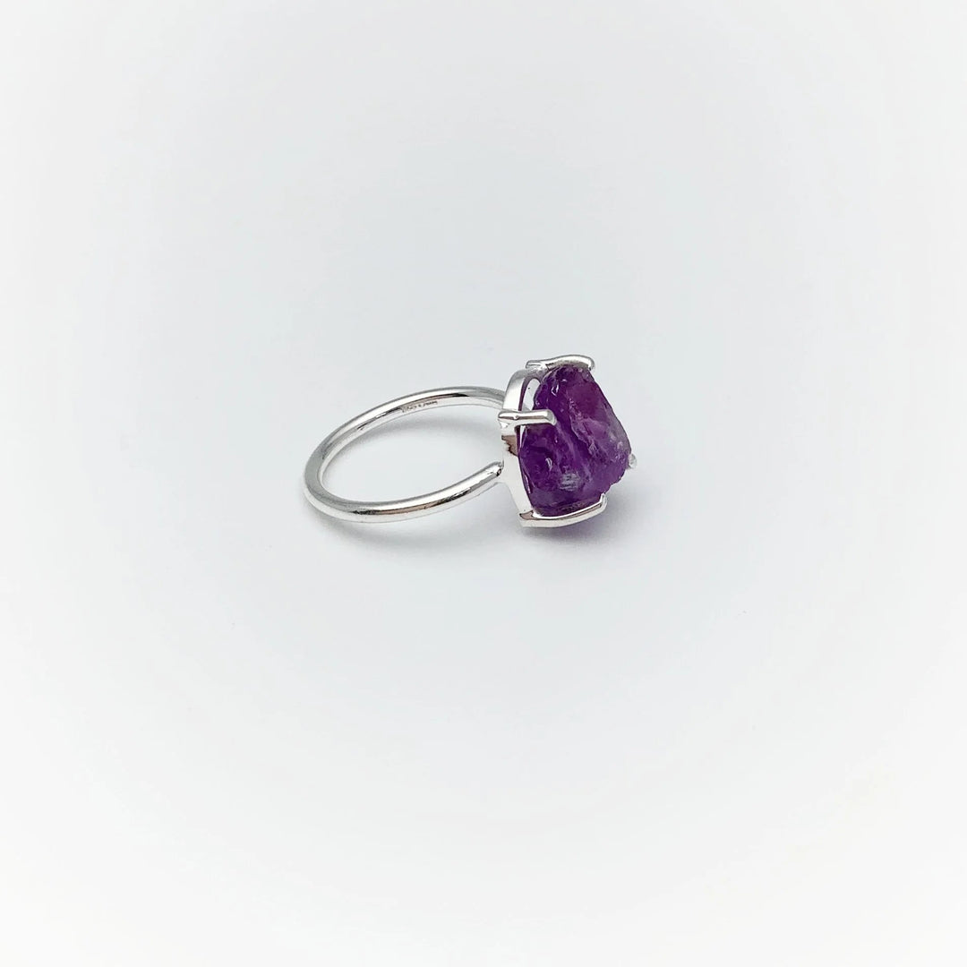 Rough Amethyst Ring - Rocks and Gems Canada