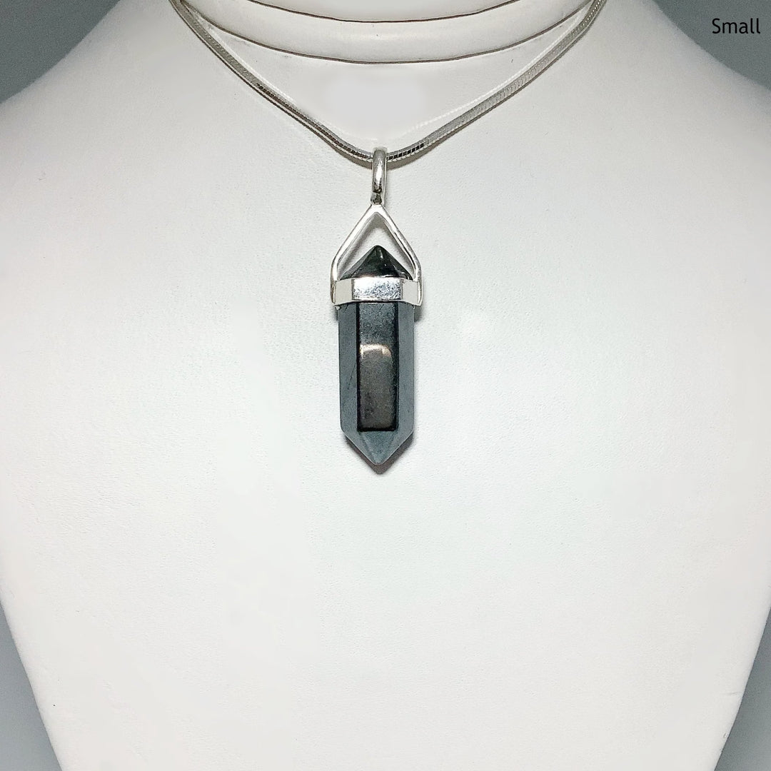 Hematite Double Terminated Point Pendant - Rocks and Gems Canada