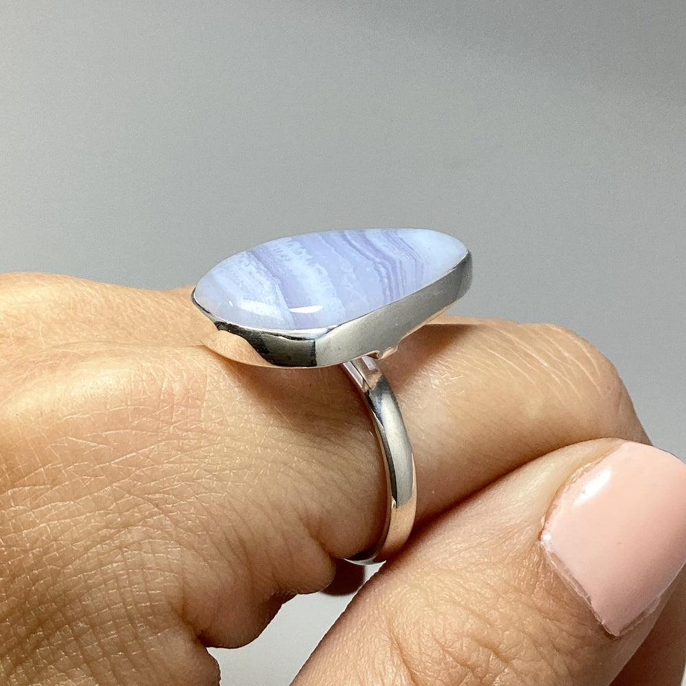 Blue Lace Agate Ring - Rocks and Gems Canada