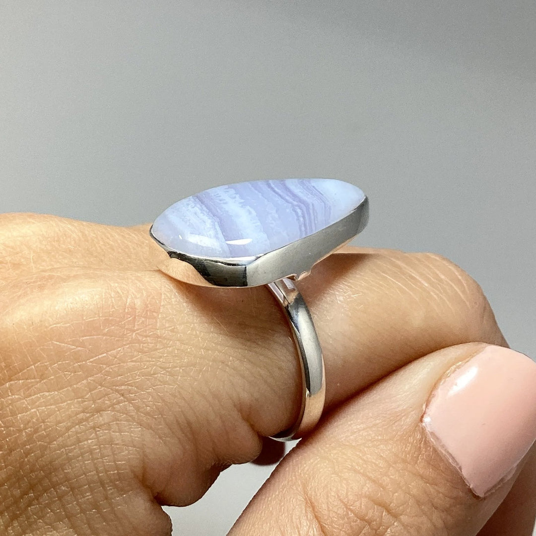 Blue Lace Agate Ring - Rocks and Gems Canada