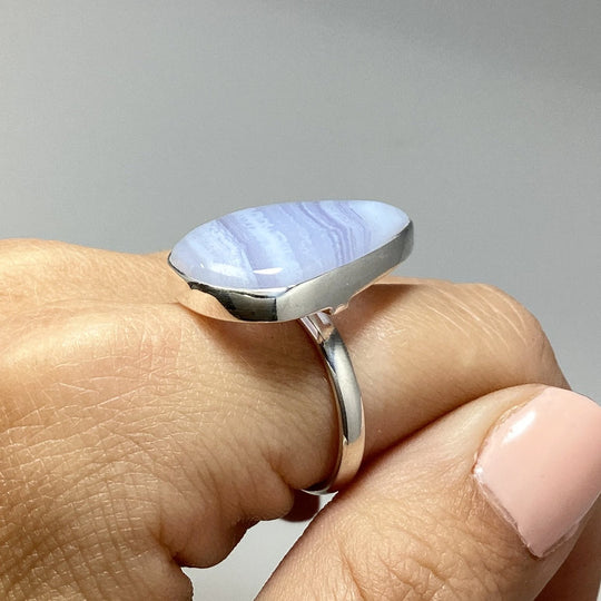 Blue Lace Agate Ring - Rocks and Gems Canada