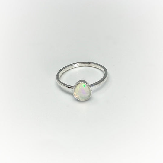 Faceted Ethiopian Fire Opal Ring - Rocks and Gems Canada