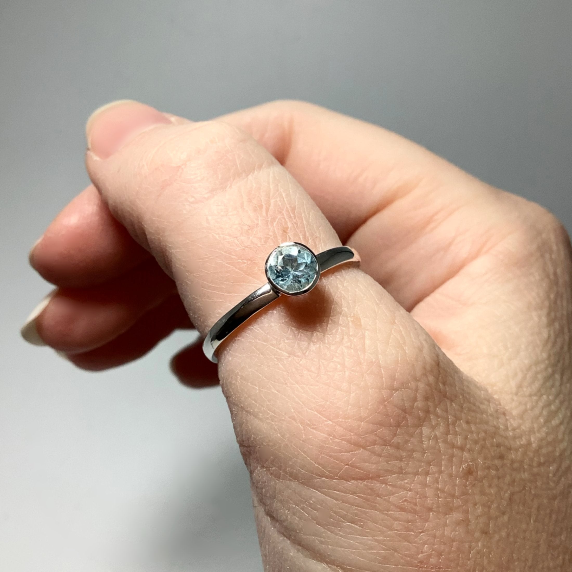 Blue Topaz Ring - Rocks and Gems Canada