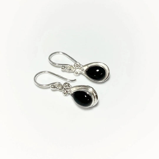 Black Onyx Dangle Earrings - Rocks and Gems Canada
