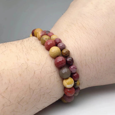 Mookaite Faceted Beaded Bracelet