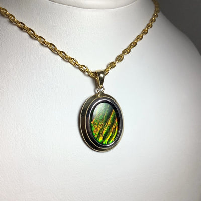 Alberta Ammolite 14K Gold Pendant