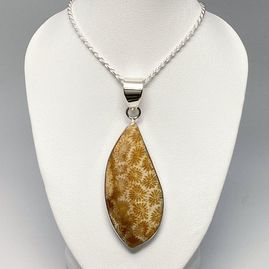 Fossilized Coral Pendant - Rocks and Gems Canada
