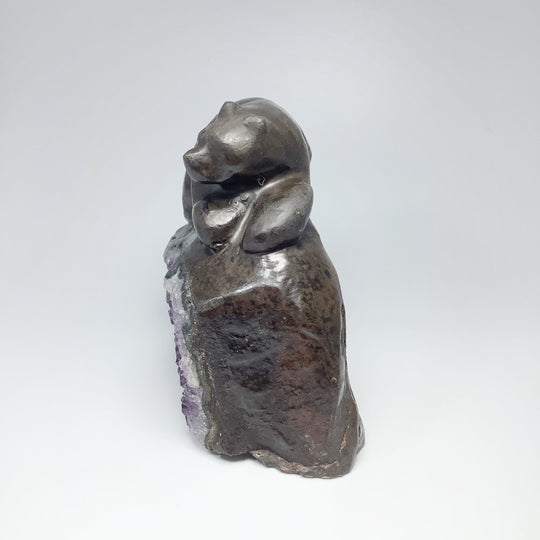 Amethyst Bear Carving - Rocks and Gems Canada