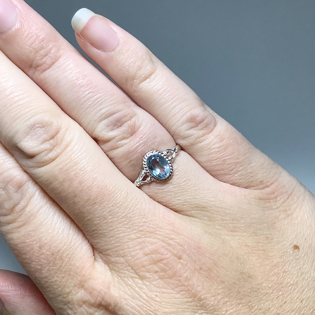 Blue Topaz Ring - Rocks and Gems Canada