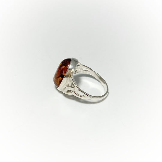 Cognac Amber Ring - Rocks and Gems Canada