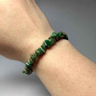 African Jade Chip Beaded Bracelet