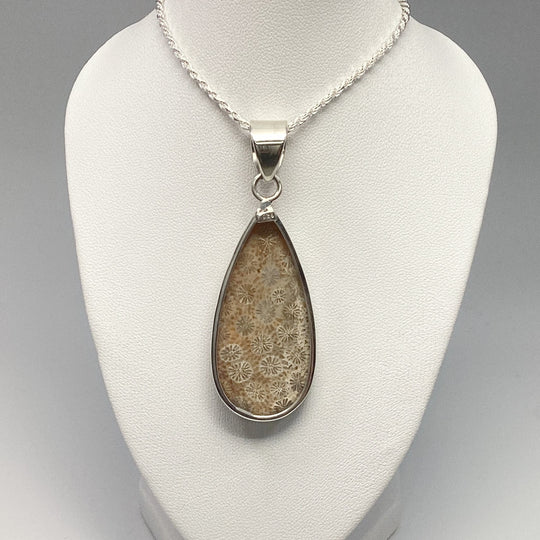 Fossilized Coral Pendant - Rocks and Gems Canada