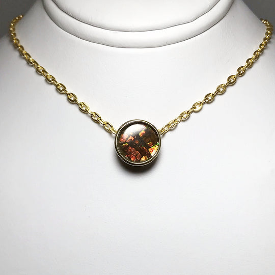 Alberta Ammolite 14K Gold Pendant - Rocks and Gems Canada