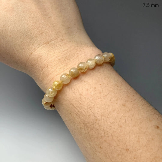Rutilated Quartz Beaded Bracelet - Rocks and Gems Canada