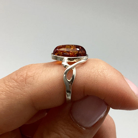 Cognac Amber Ring - Rocks and Gems Canada