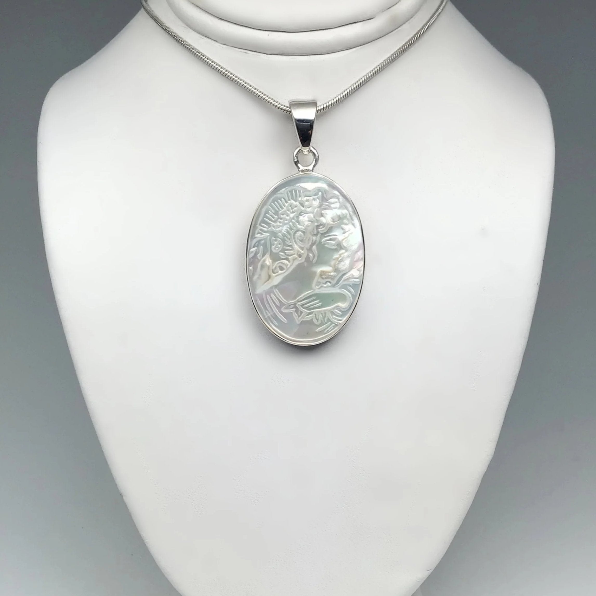 Mother of Pearl Cameo Pendant - Rocks and Gems Canada