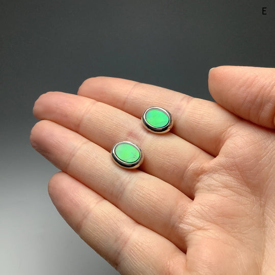 Alberta Ammolite Stud Earrings - Rocks and Gems Canada
